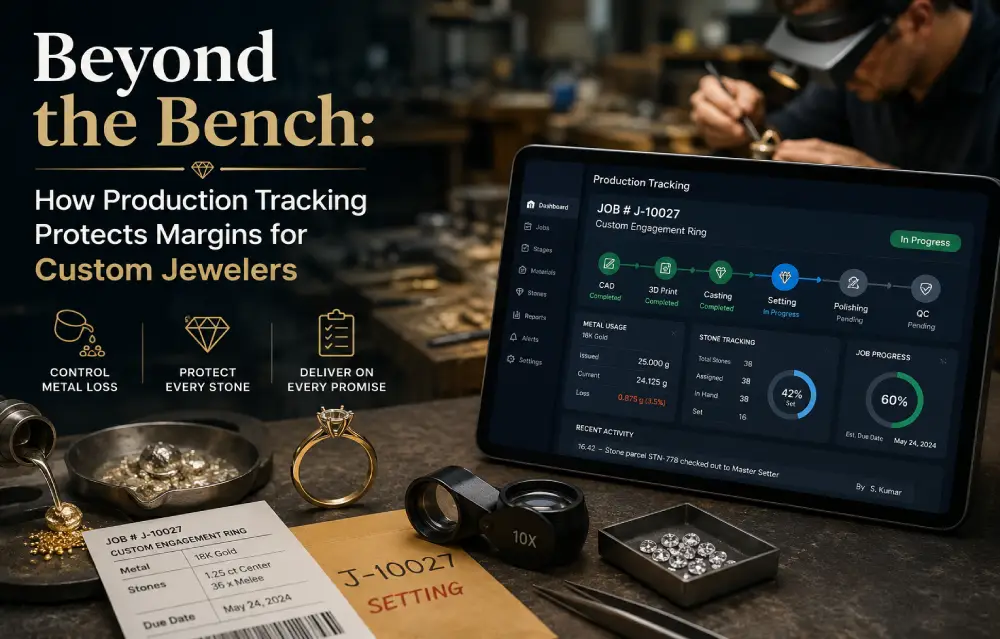 How Production Tracking Protects Margins for Custom Jewelers
