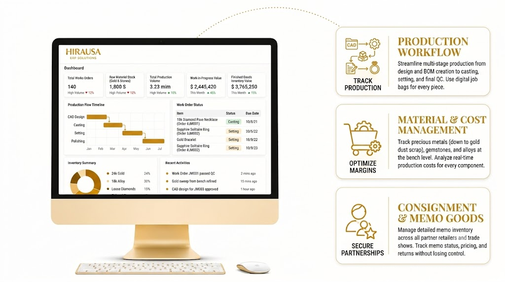 Advanced Jewelry Manufacturing ERP Software